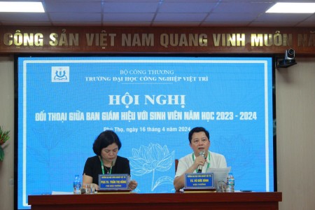 Hội nghị đối thoại giữa Ban giám hiệu với sinh viên năm học 2023 – 2024